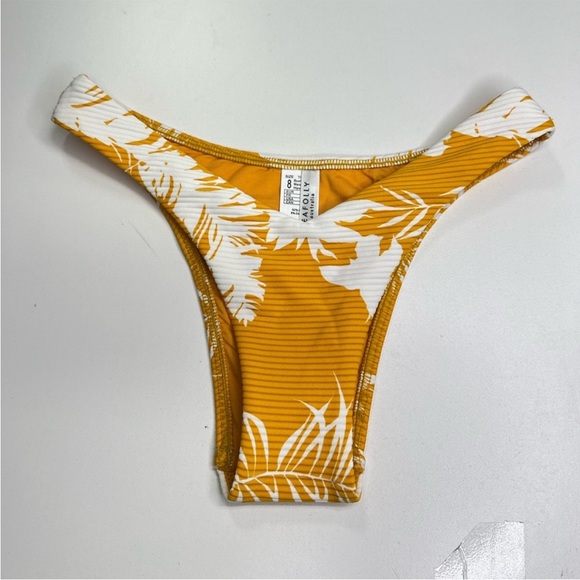 Seafolly Wild Tropics V High Cut Rio Bikini Bottom in Amber NEW Size US 8 - Picture 6 of 15